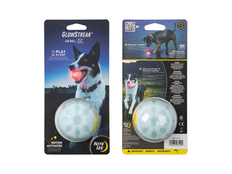 Load image into Gallery viewer, Nite Ize Glowing Dog Ball - RED
