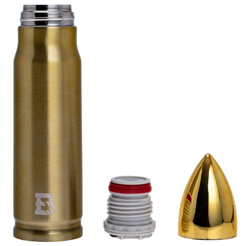 Load image into Gallery viewer, Badger Outdoor Bullet Brass 0.5L thermos
