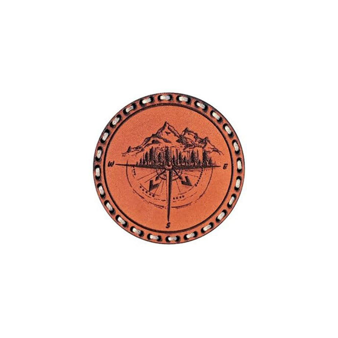 TigerWood Leather Emblem - Wind Rose