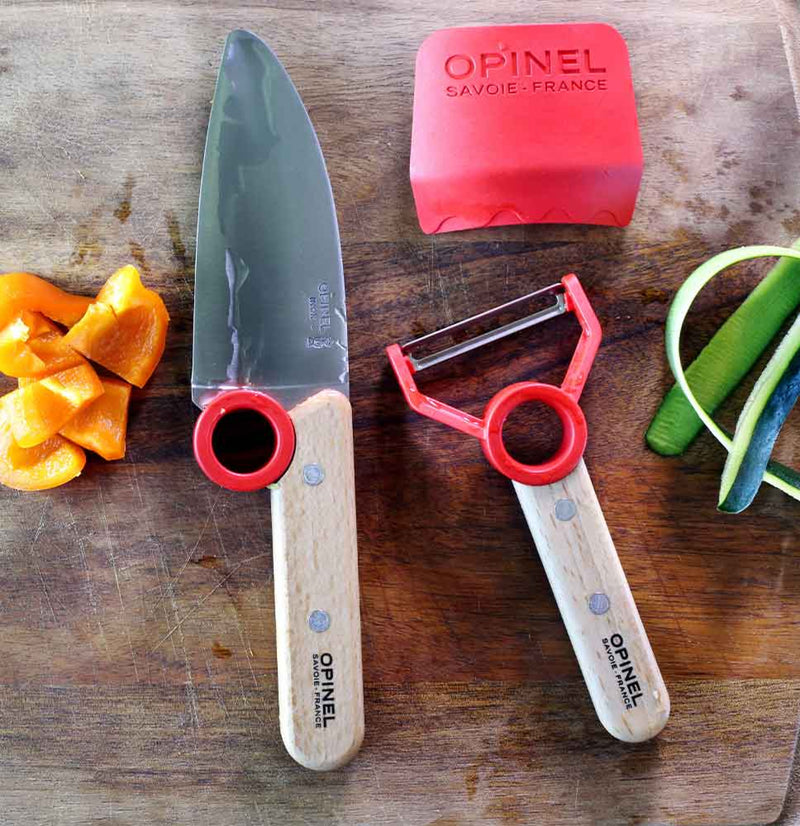 Load image into Gallery viewer, Opinel Set &quot;LE PETIT CHEF&quot; For Children - Red
