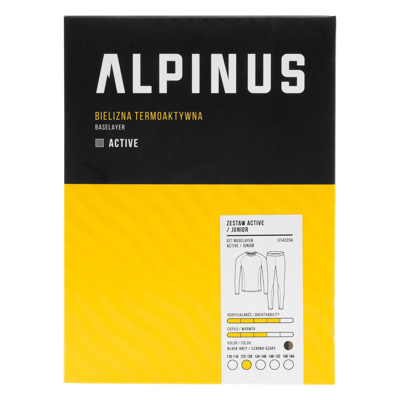 Load image into Gallery viewer, Alpinus Active children&#39;s warm underwear - Black
