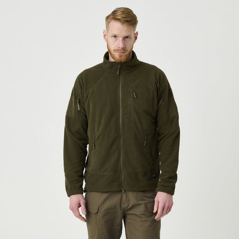 Load image into Gallery viewer, Helikon-Tex ALPHA TACTICAL Jacket - Grid Fleece - Olive Green - Unisex
