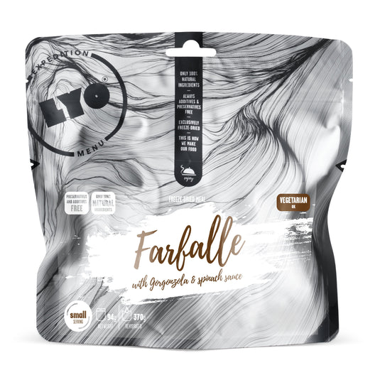 LYO Food Farfalle spinati ja juustukastmes - 370g