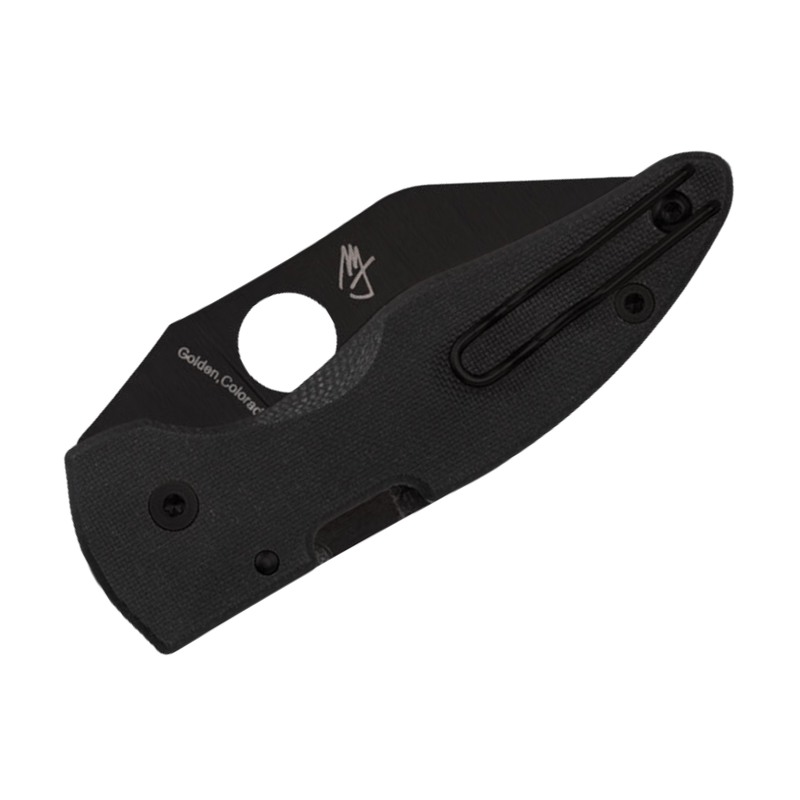 Load image into Gallery viewer, Spyderco MICROJIMBO BLACK G-10 PLAIN BLACK BLADE
