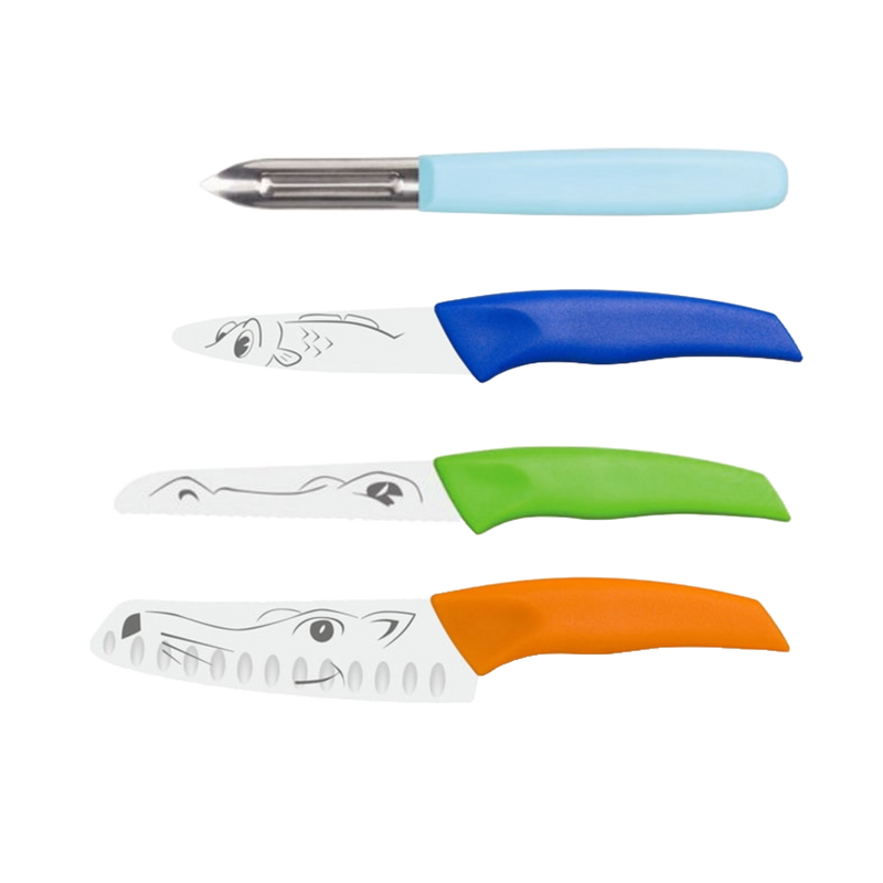 Load image into Gallery viewer, Icel - Children&#39;s knife set 4 pcs, with roller shutter
