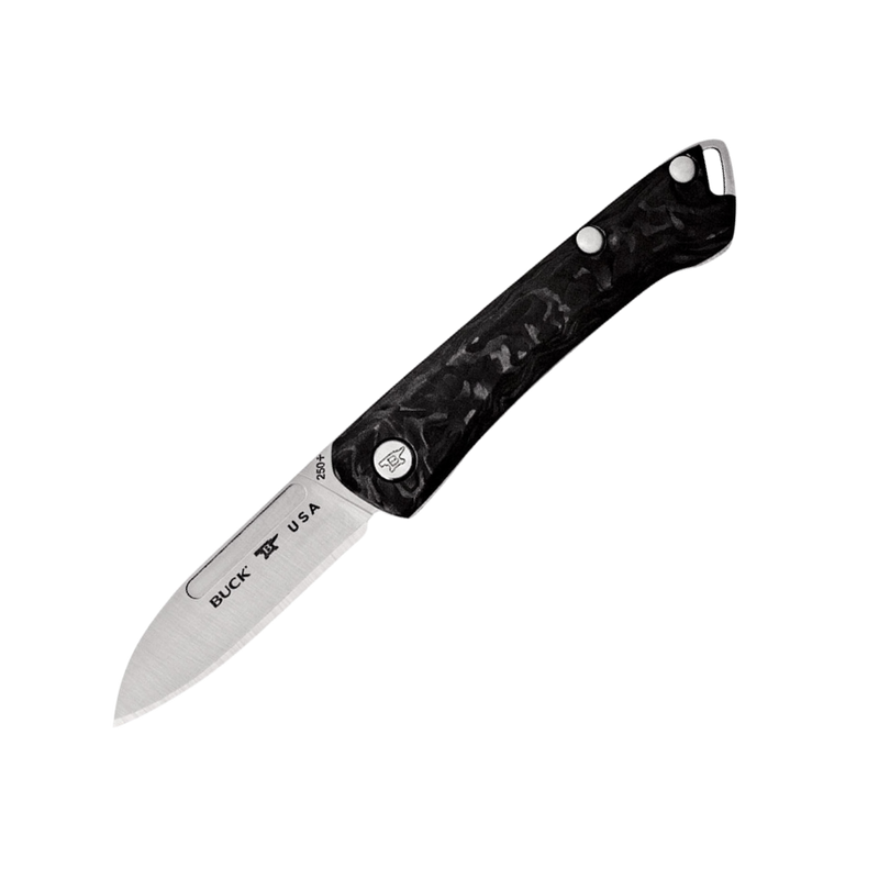 Load image into Gallery viewer, Buck Saunter Marbled Carbon Fiber 250CFSLE Limited Edition Folding Knife
