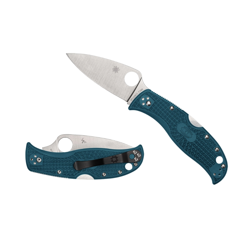 Load image into Gallery viewer, Spyderco Leafjumper™ Blue Lightweight K390 C262BLK390
