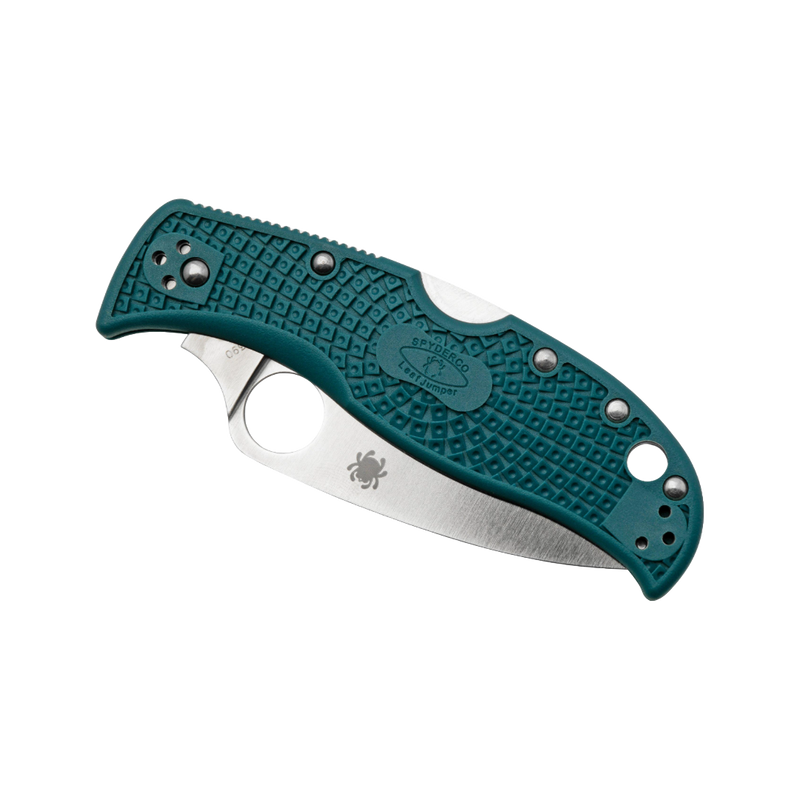 Load image into Gallery viewer, Spyderco Leafjumper™ Blue Lightweight K390 C262BLK390
