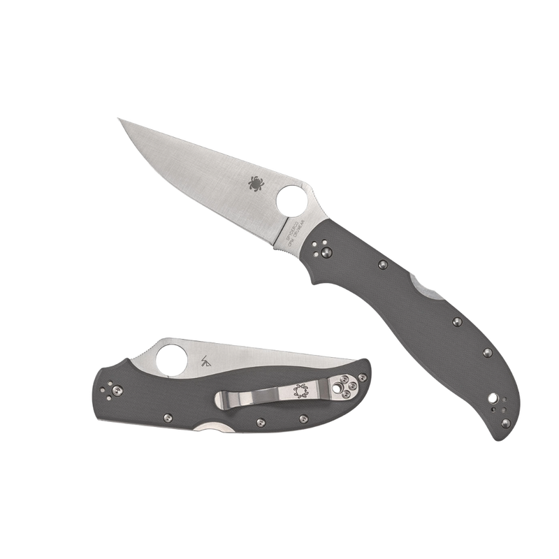 Load image into Gallery viewer, Spyderco Stretch 2 XL G-10 Gray Cru-Wear Plain C258GPGYCW
