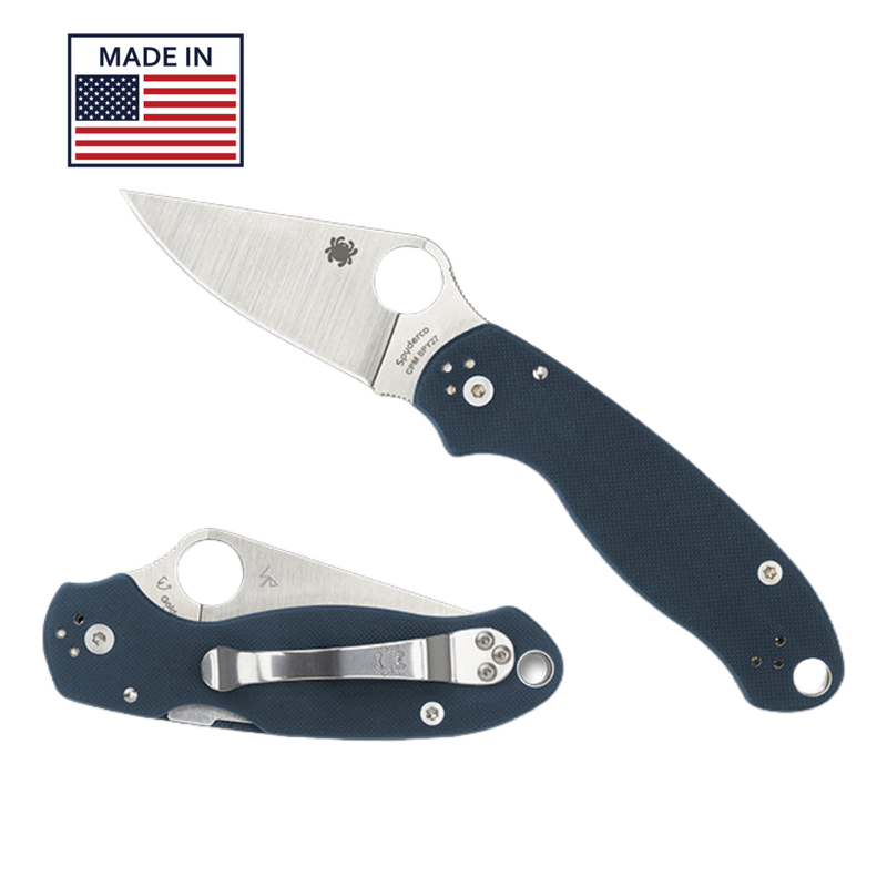 Load image into Gallery viewer, Spyderco PARA 3 G-10 COBALT BLUE PLAIN
