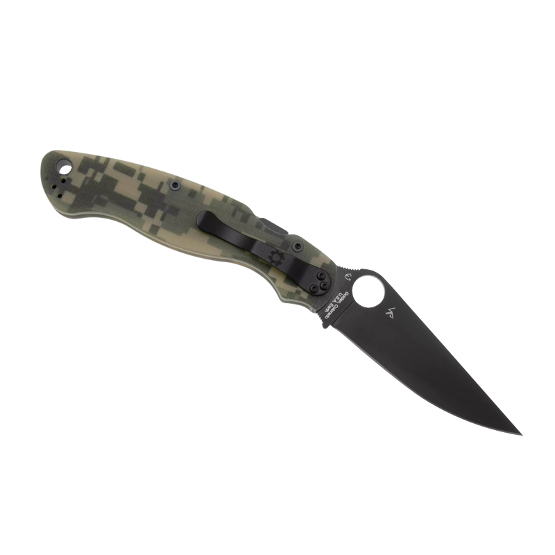 Load image into Gallery viewer, Spyderco MILITARY 2 G-10 CAMO BLACK BLADE PLAIN
