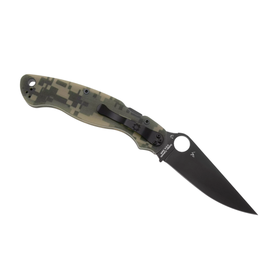 Spyderco MILITARY 2 G-10 CAMO BLACK BLADE PLAIN