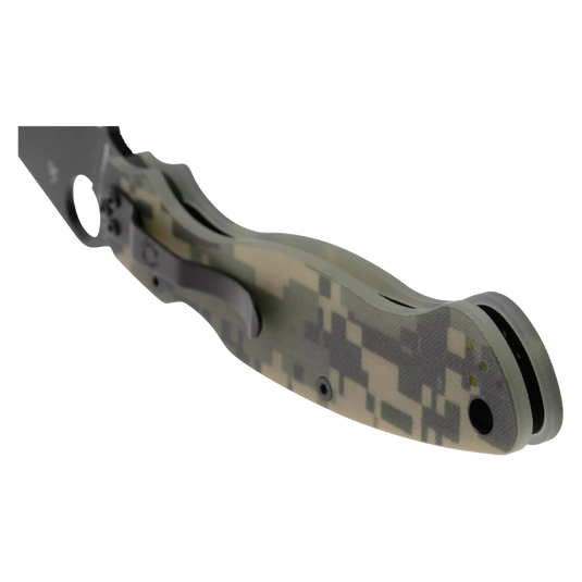 Spyderco MILITARY 2 G-10 CAMO BLACK BLADE PLAIN