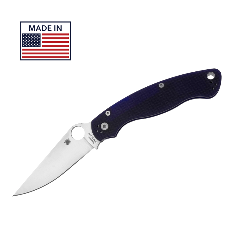 Load image into Gallery viewer, Spyderco MILITARY 2 G-10 DARK BLUE CPM S110V PLAIN
