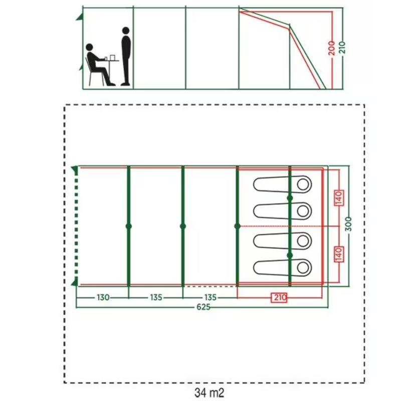 Laadige pilt galerii vaatajasse, Coleman Vail 4 Long telk
