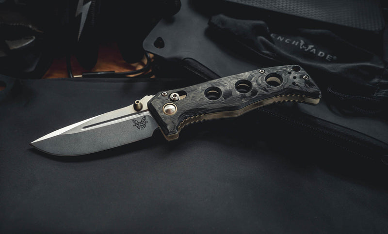 Load image into Gallery viewer, Benchmade MINI ADAMAS | MARBLED CARBON FIBER
