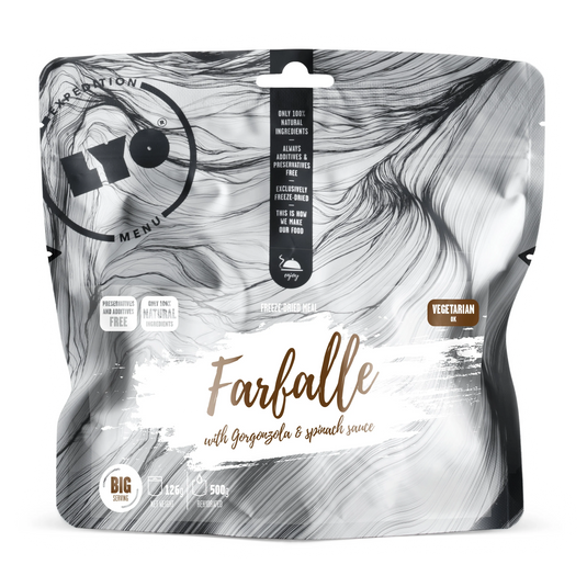 LYO Food Farfalle spinati ja juustukastmes - 500g