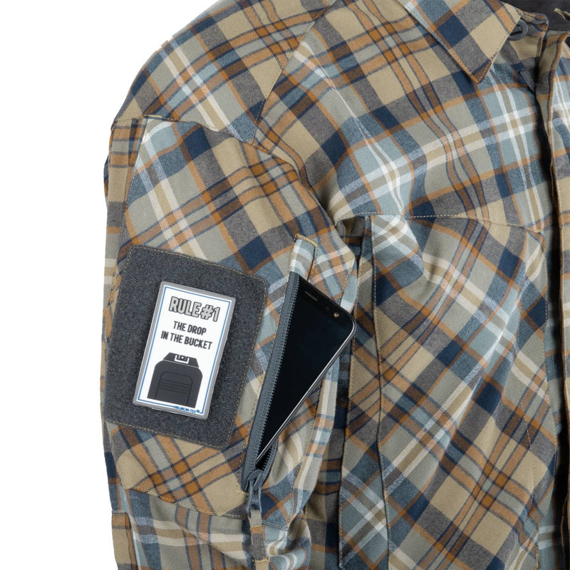 Load image into Gallery viewer, Helikon MBDU Flannel Slate Blue Checkered Shirt
