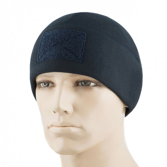 M-Tac Fleece Tactical Watch Cap Beanie With Patch Panel Dark Navy Blue