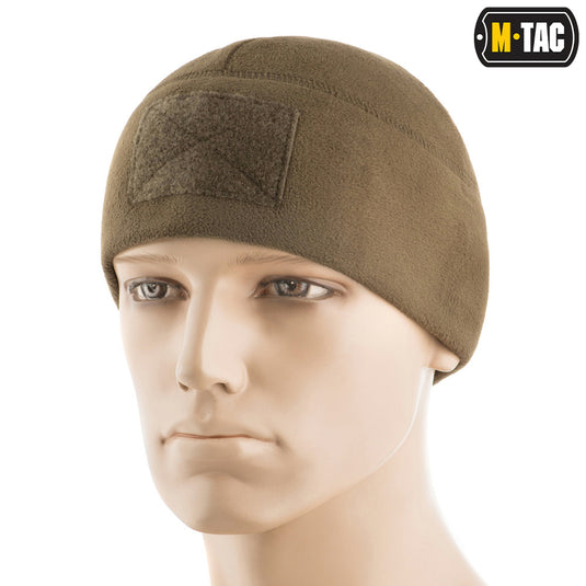 M-Tac Fleece Tactical Watch Cap Beanie With Patch Panel Dark Olive