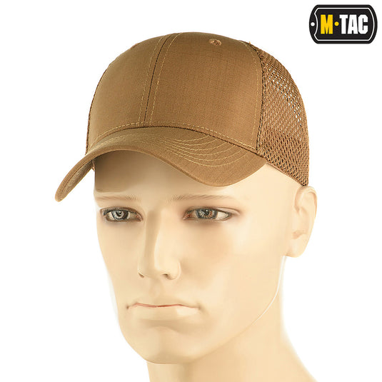 M-Tac Mesh Flex Ripstop Baseball Cap Coyote Brown