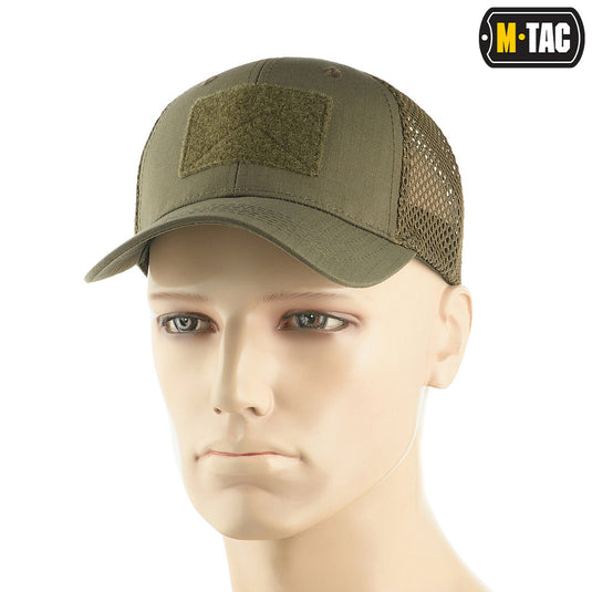 M-Tac Mesh Flex Ripstop Baseball Cap with velcro Dark Olive