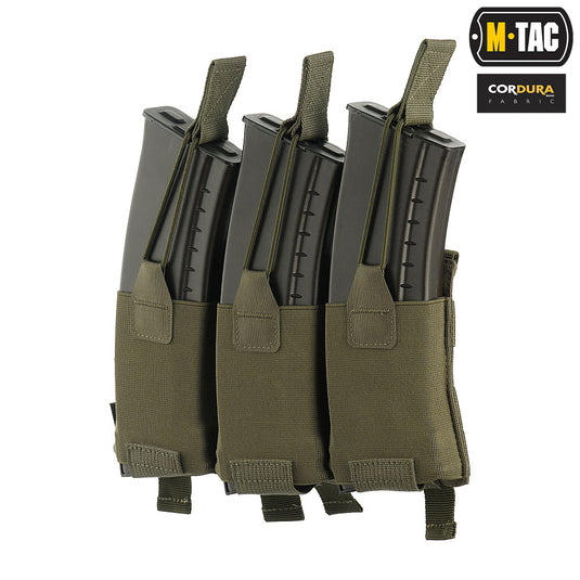 M-Tac elastic pouch for 3 magazines Elite Ranger green