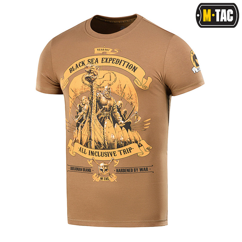 Load image into Gallery viewer, M-Tac T-shirt Black Sea Expedition Coyote Brown
