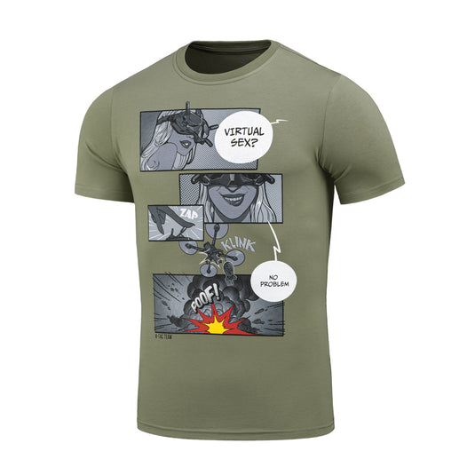 M-Tac T-Shirt Comics Drone Girl Light Olive