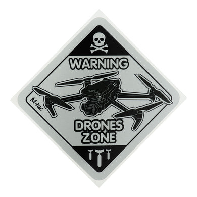 M-Tac Sticker Drone Zone Reflective Large Black/GID