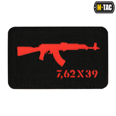 M-Tac patch AKM 7,62x39 Laser Cut Black/Red