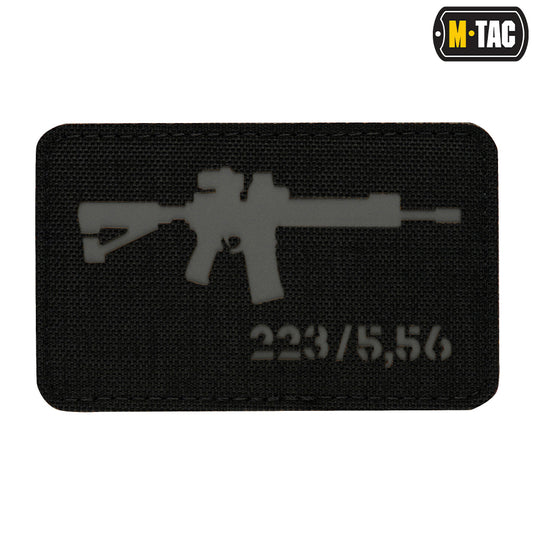 M-Tac patch AR-15 223/5,56 Laser Cut Black/Grey