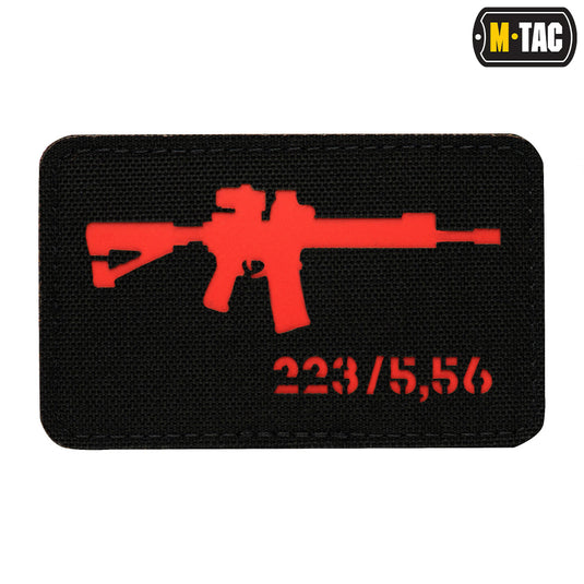 M-Tac patch AR-15 223/5,56 Laser Cut Black/Red