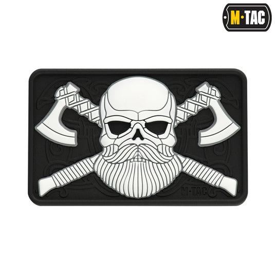 M-tac bearded skull 3d pvc black/white