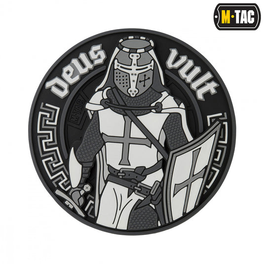 M-Tac patch Deus Vult 3D PVC black and white