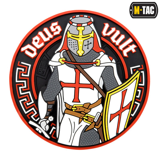 M-Tac patch Deus Vult 3D PVC White/Red