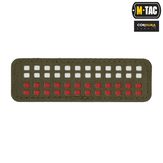 M-Tac patch flag (mini squares) Laser Cut Ranger Green/White/Red