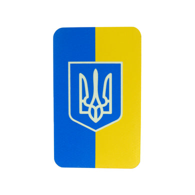 M-Tac Patch Ukrainian Flag Witch Coat of Arms Vertical Blue