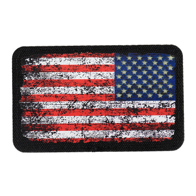 M-Tac patch US Flag Reverse Vintage (80x50mm) Black/GID