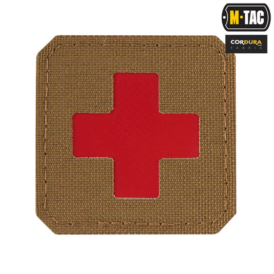 M-Tac Patch Medic Cross Laser Cut Coyote/Red