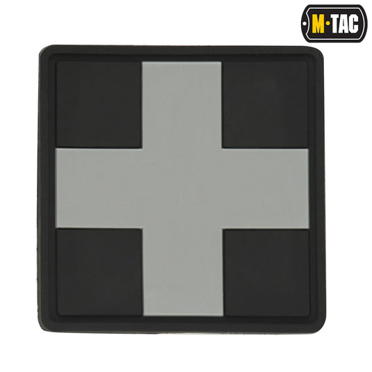 M-Tac patch Medic Cross Square PVC black/grey