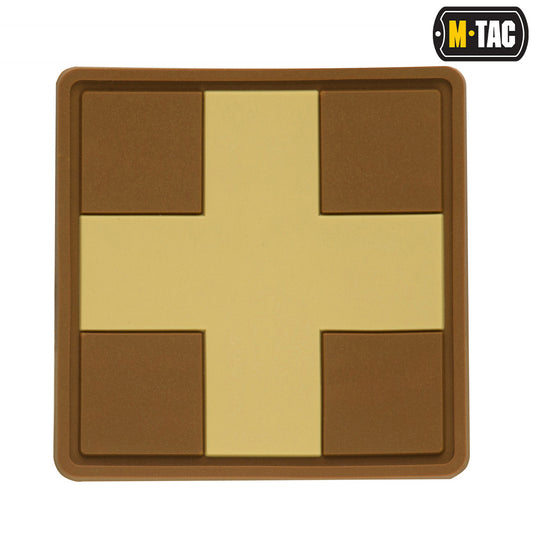 M-Tac patch Medic Cross Square PVC coyote