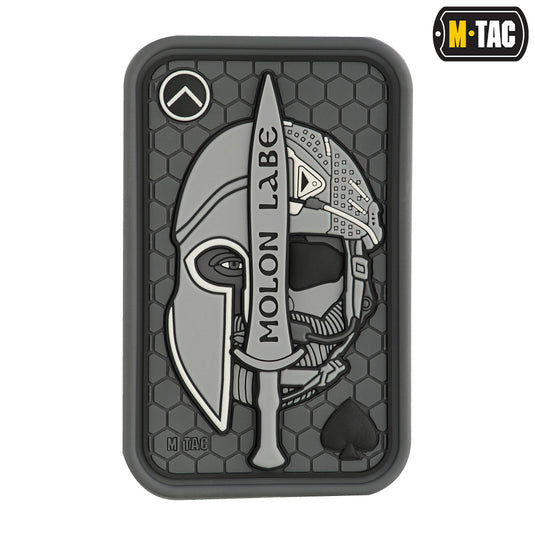 M-Tac patch Molon Labe Ace 3D PVC gray