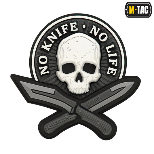 M-Tac patch No Knife - No Life 3D PVC Black/White