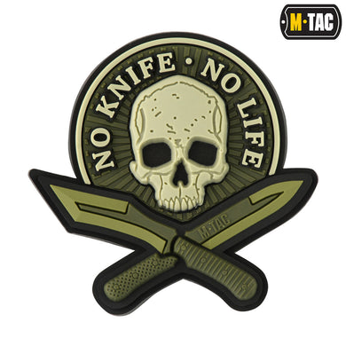 M-Tac patch No Knife - No Life 3D PVC Olive