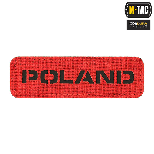 M-Tac patch Poland Laser Cut Red/Black