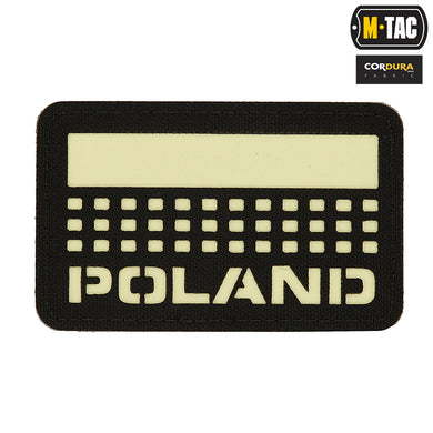 M-Tac patch Poland (with flag) Laser Cut Black/Lum