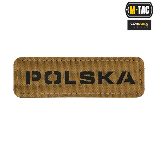 M-Tac patch Polska Laser Cut Coyote/Black