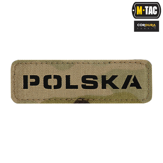 M-Tac patch Polska Laser Cut Multicam/Black