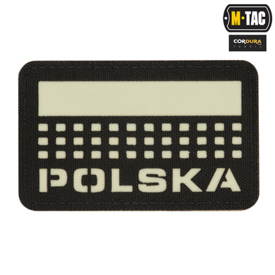 M-Tac patch Poland (with flag) Laser Cut Black/Lum